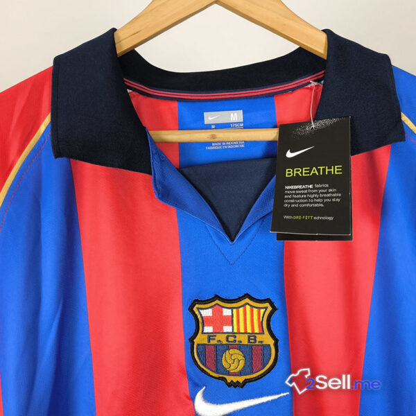 Prima Maglia Barcellona 01/02 Rivaldo (Versione Fan) - Taglia M - immagine 2