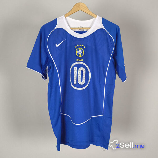 Seconda Maglia Brasile 05/06 Ronaldinho (Versione Fan) - Taglia M